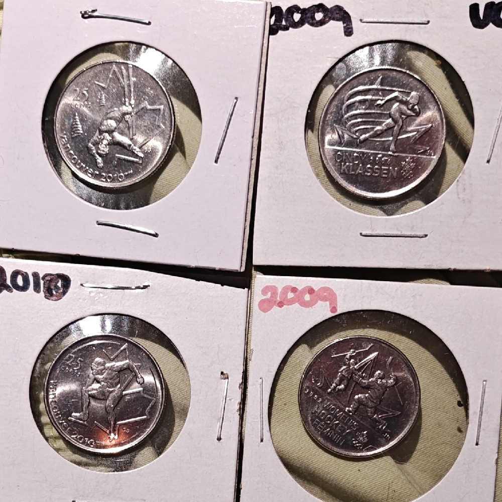 4 Limited Edition Canadian Quarters 2009 And 2010